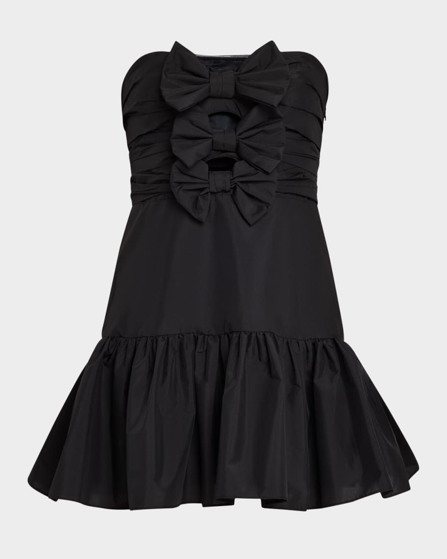 LoveShackFancy Woodlow Bow Mini Dress | Neiman Marcus