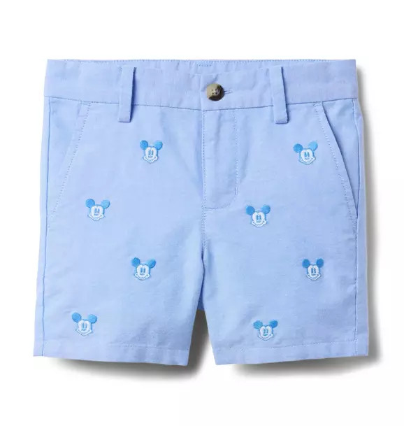 Disney Mickey Mouse Embroidered Oxford Short | Janie and Jack