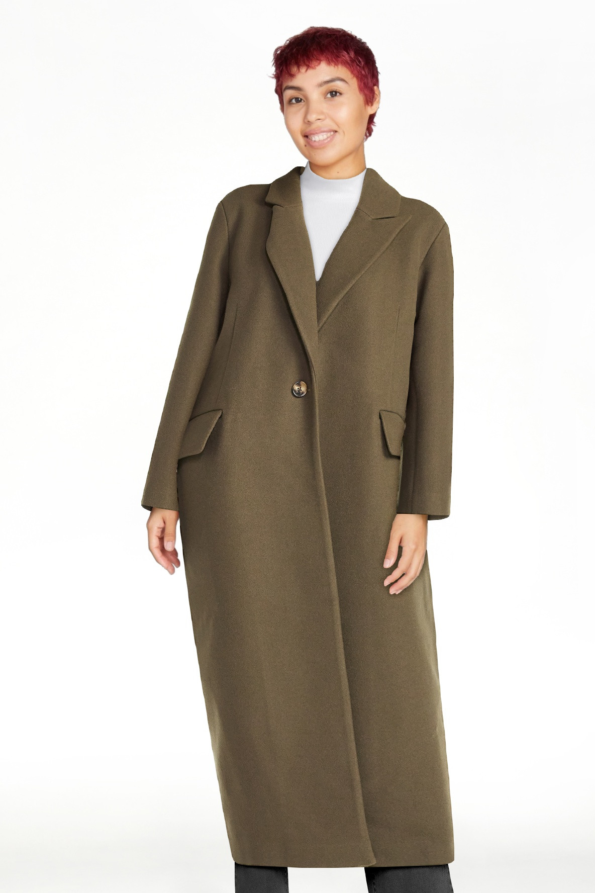 Scoop Women's and Women's Plus Oversized Faux Wool Coat, Heavyweight, Sizes XS-4X | Walmart (US)