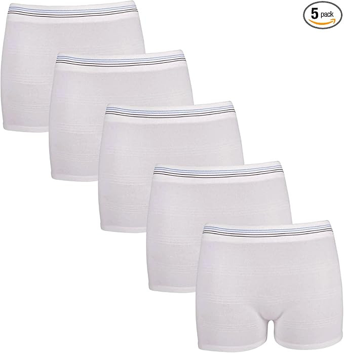 Knit Mesh Surgical Pants [5 Pack] Disposable Underwear for Postpartum, Hospital Recovery, Inconti... | Amazon (US)