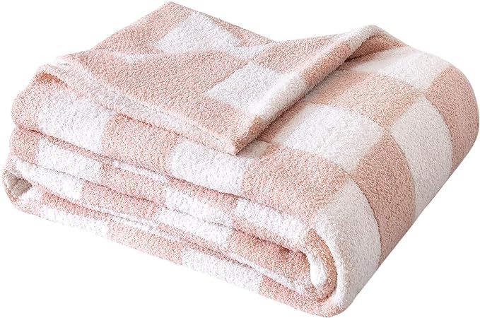 SeaRoomy Throw Blanket Checkerboard Fuzzy Blanket Reversible Plush Plaid Throw Blankets Soft Cozy... | Amazon (US)