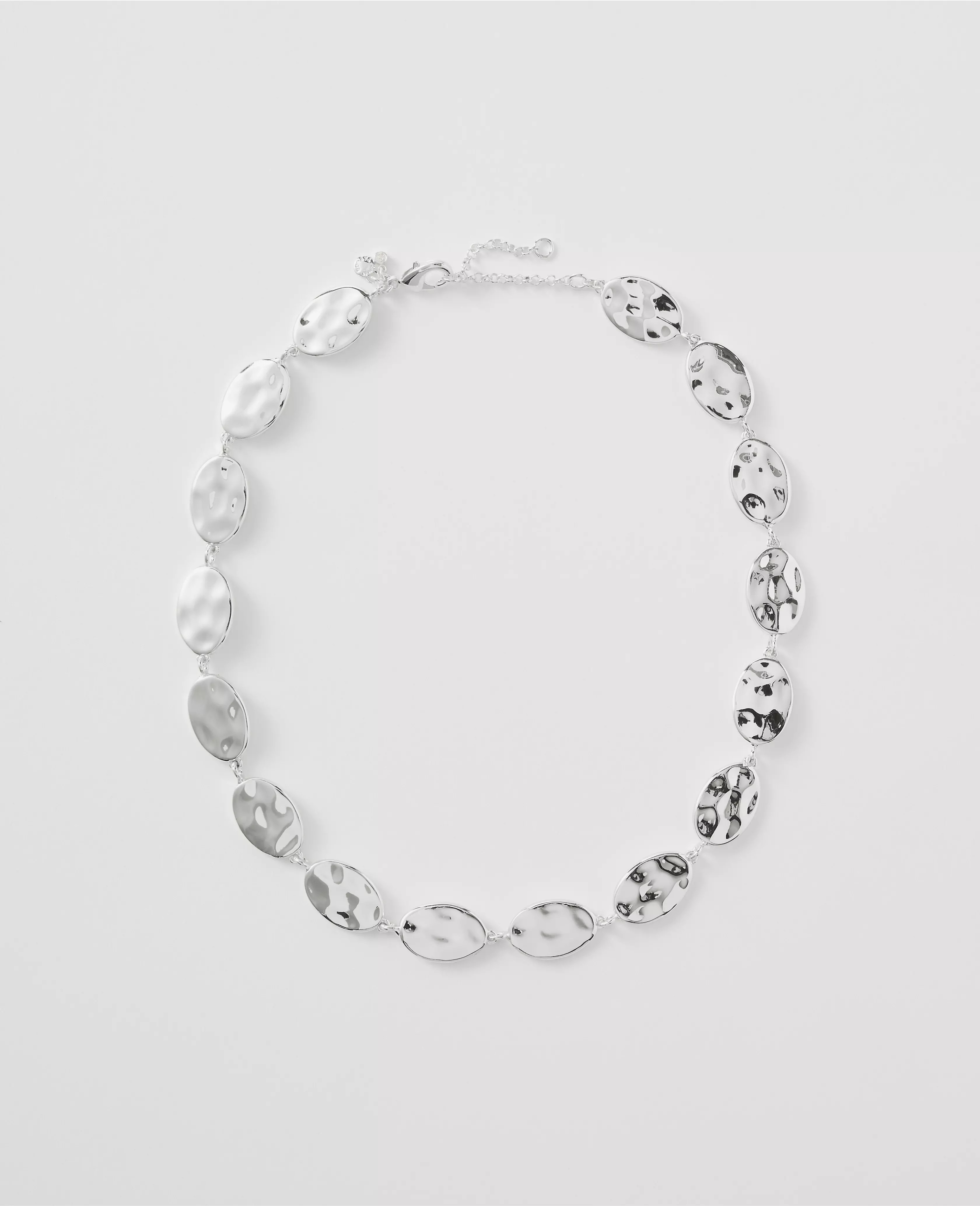 Textured Metal Disc Necklace | Ann Taylor