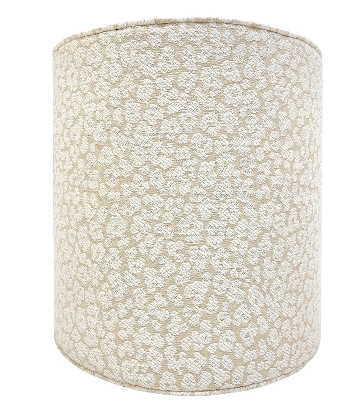 THE TIGHT ROUND OTTOMAN :: LEOPARD CHENILLE // NATURAL | LITTLE DESIGN COMPANY