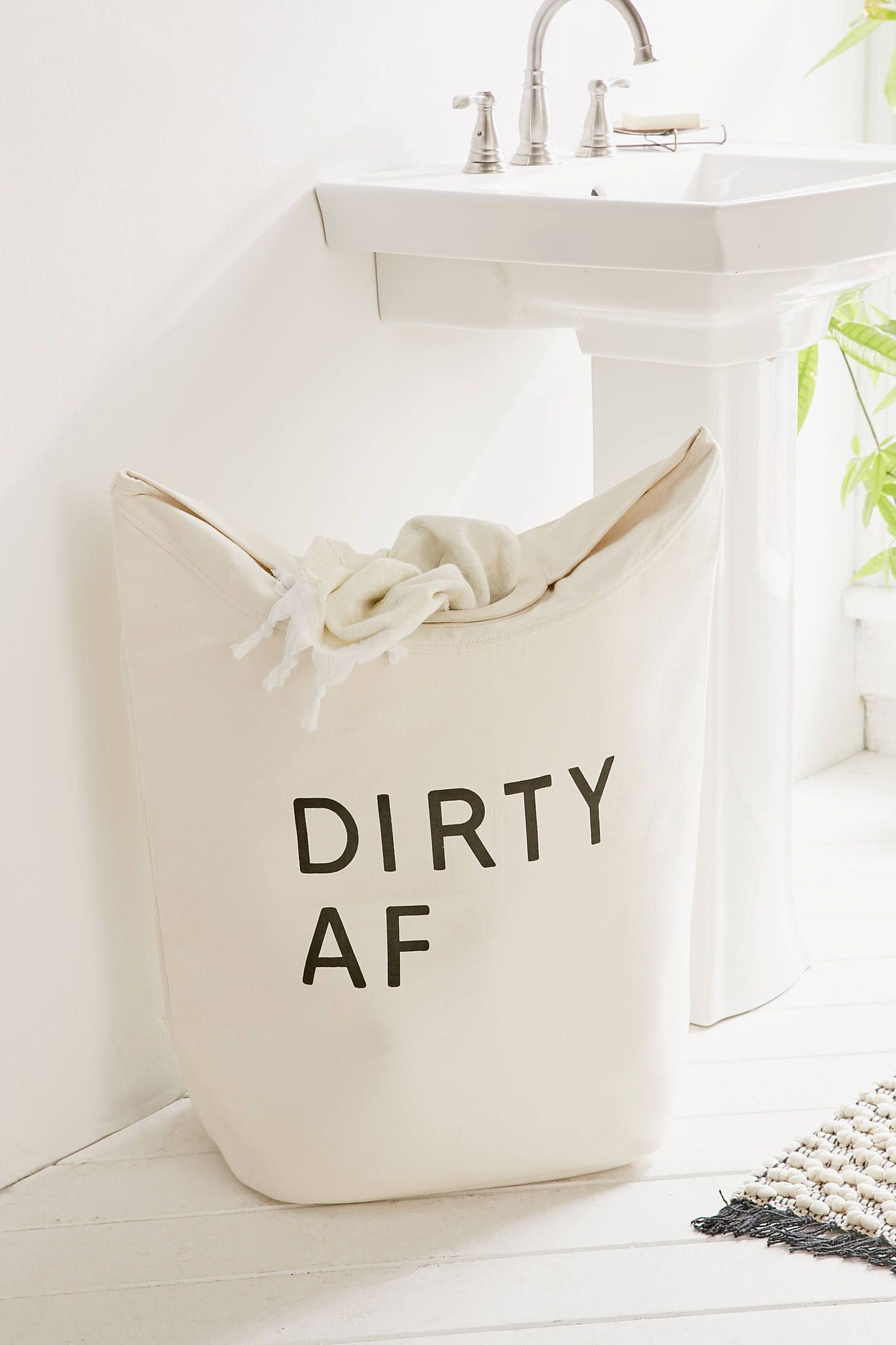 Clean/Dirty AF Standing Laundry Bag Hamper | Urban Outfitters US