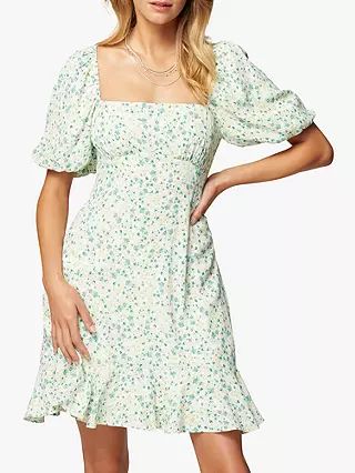 Forever New Veronica Puff Sleeve Sun Dress, Riviera Ditsy | John Lewis (UK)