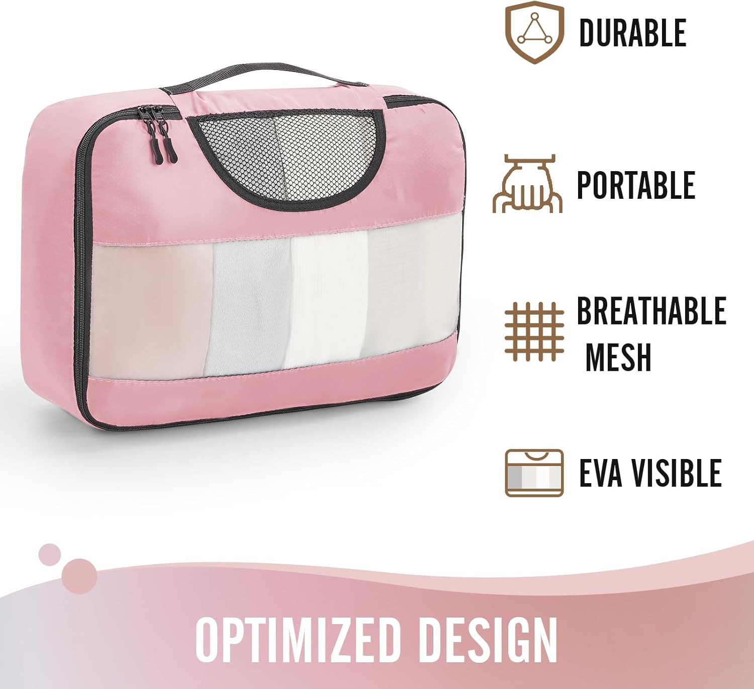 Veken 6 Set Packing Cubes for Suitcases, Travel Organizer Bags in 4 Sizes for Carry on Luggage an... | Amazon (US)