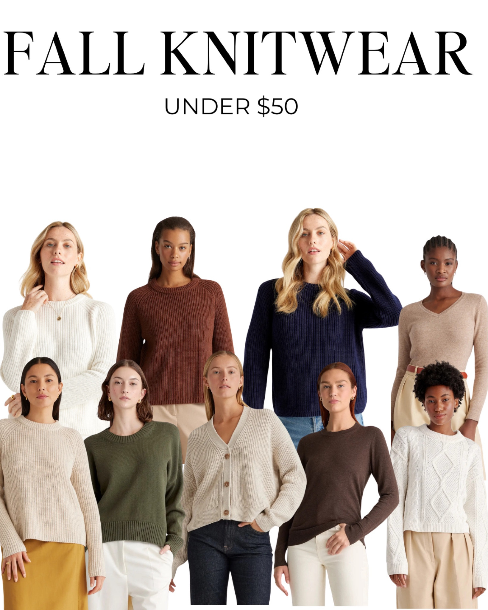 My favorite fall knitwear under $50

Crewneck sweaters, merino wool knitwear, sweaters and cozy clothes!



#LTKSeasonal #LTKFindsUnder50 #LTKStyleTip