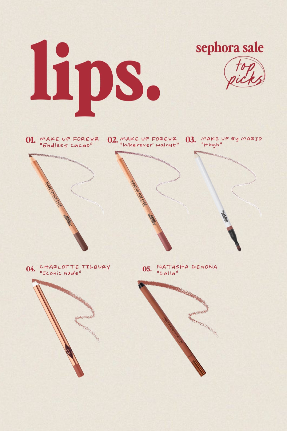 Sephora sale favorite lip liners 🖍️

#LTKxSephora