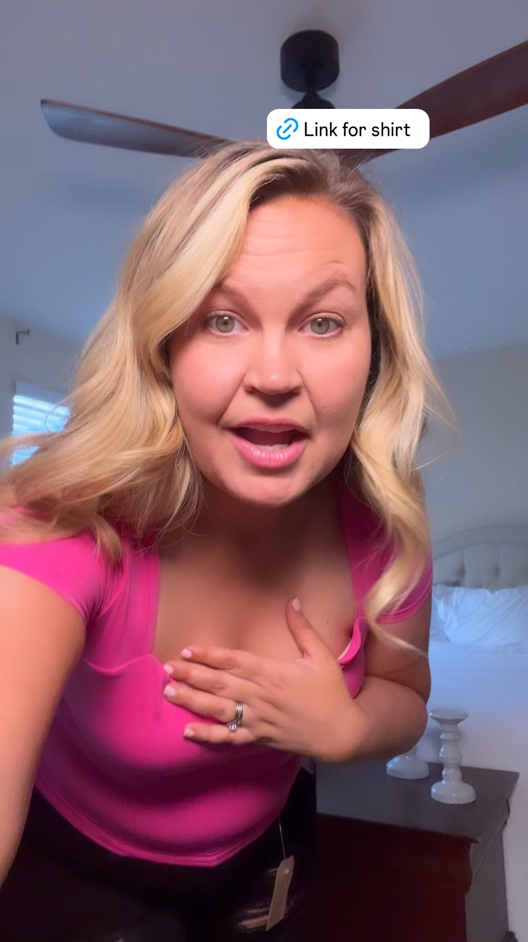 Love this shirt for date night! It is so comfortable and soft and does have light compression which is a plus! The neckline is so flattering. 

#LTKVideo #LTKFindsUnder50 #LTKMidsize