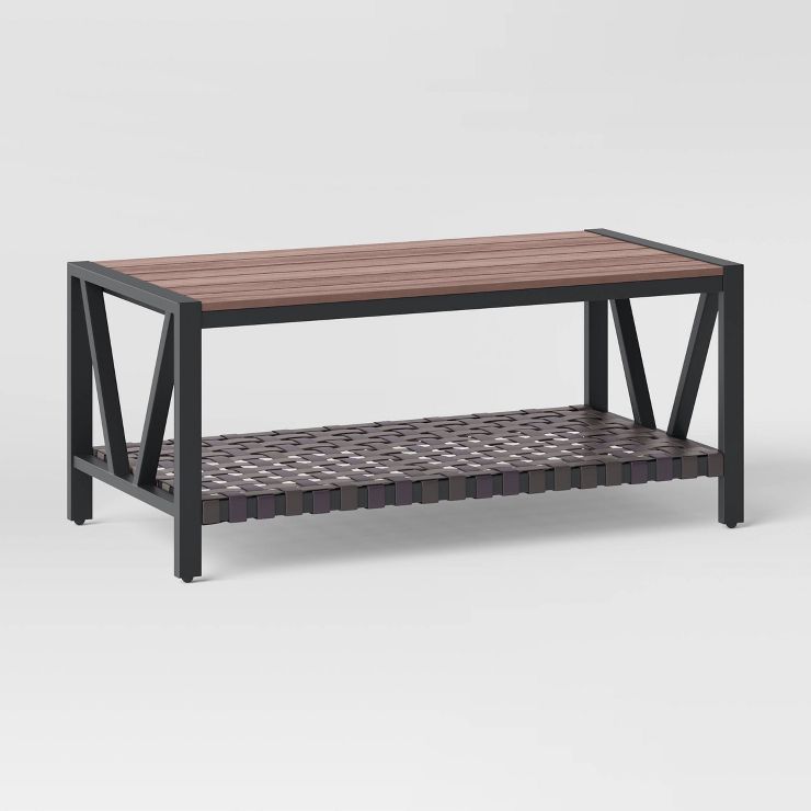 Oak Park Patio Coffee Table, Outdoor Furniture - Dark Brown - Threshold™ | Target