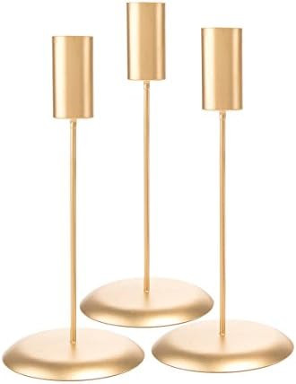 Darice, David Tutera, 3 Piece, Gold Candlestick Holders | Amazon (US)