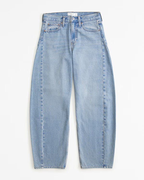 Women's Mid Rise Barrel Jean | Women's Bottoms | Abercrombie.com | Abercrombie & Fitch (US)