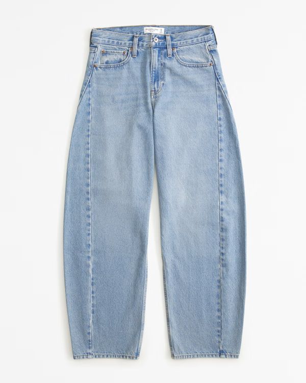 Mid Rise Barrel Jean | Abercrombie & Fitch (US)