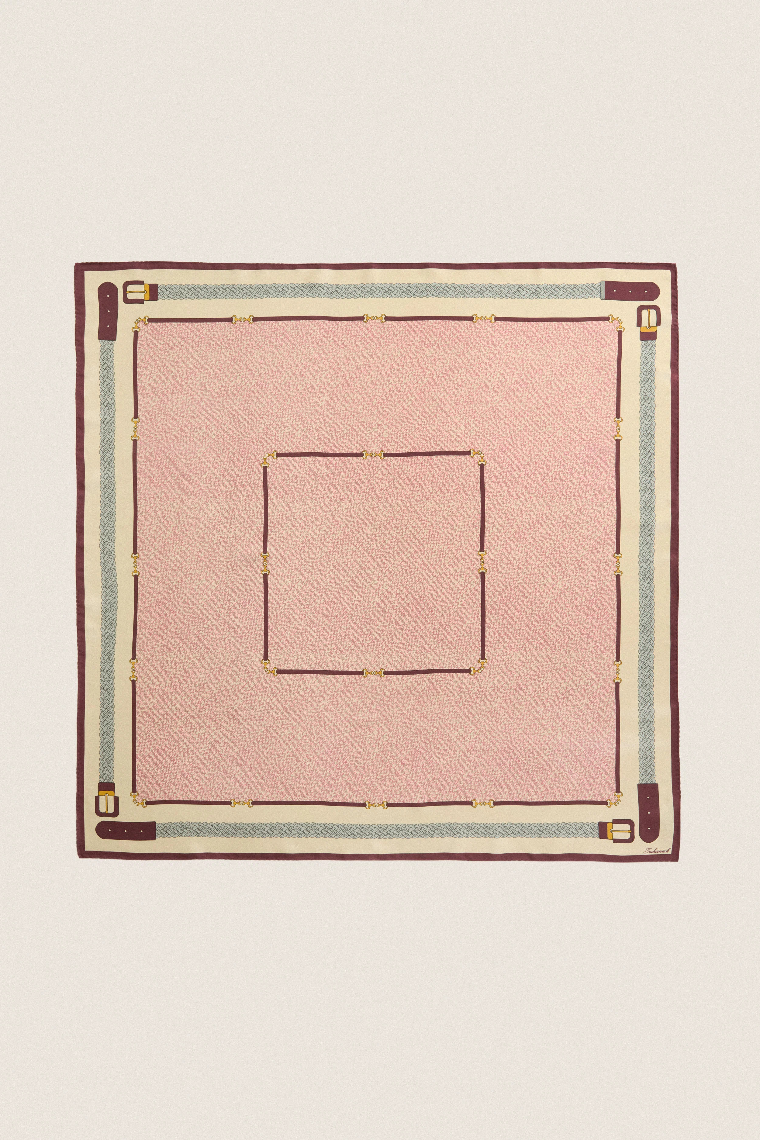 Blush Belts Medium Silk Scarf | Tuckernuck (US)