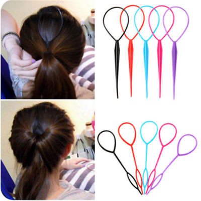 Womens Girl Plastic Magic Topsy Tail Hair Braid Ponytail Styling Maker Clip Tool | eBay US