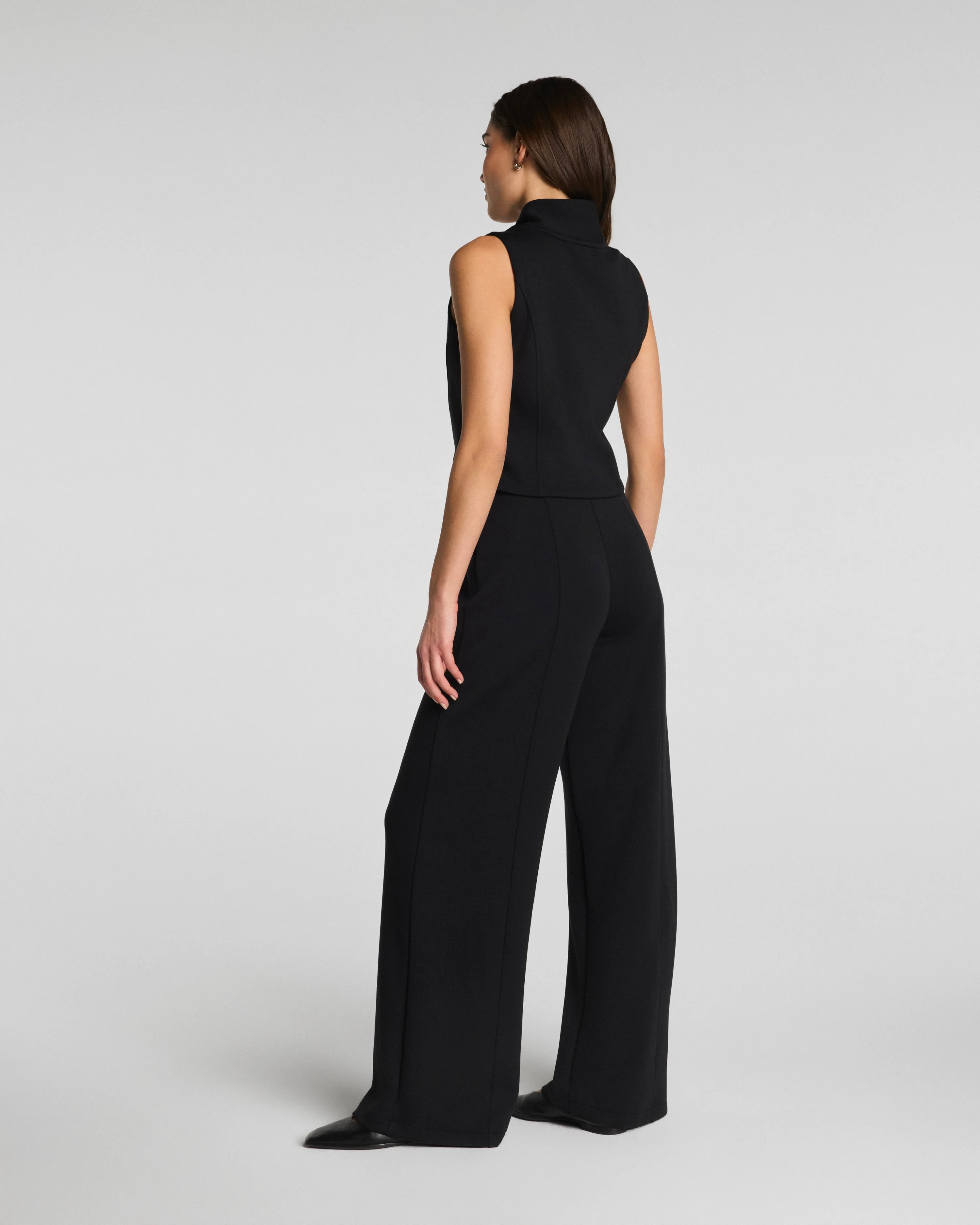 Shawl Collar Half Zip Jumpsuit | Spanx