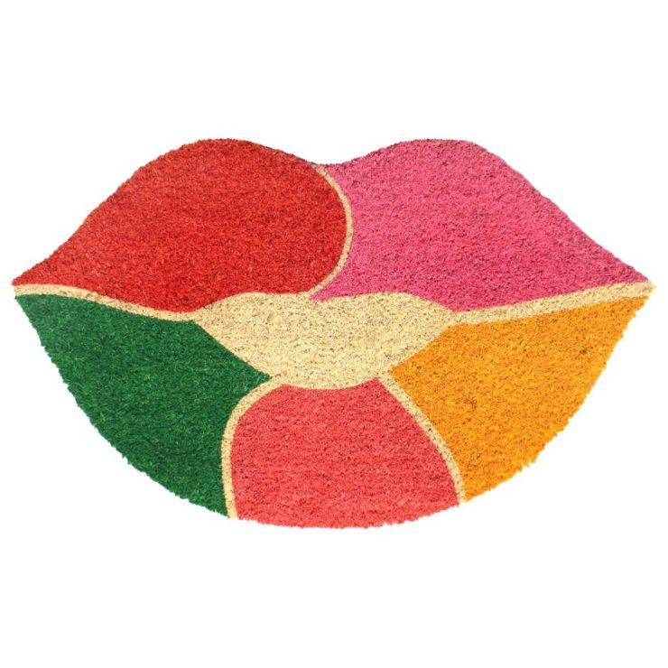1'6" x 2'6" Tufted Colorful Lips Doormat - Raj | Target
