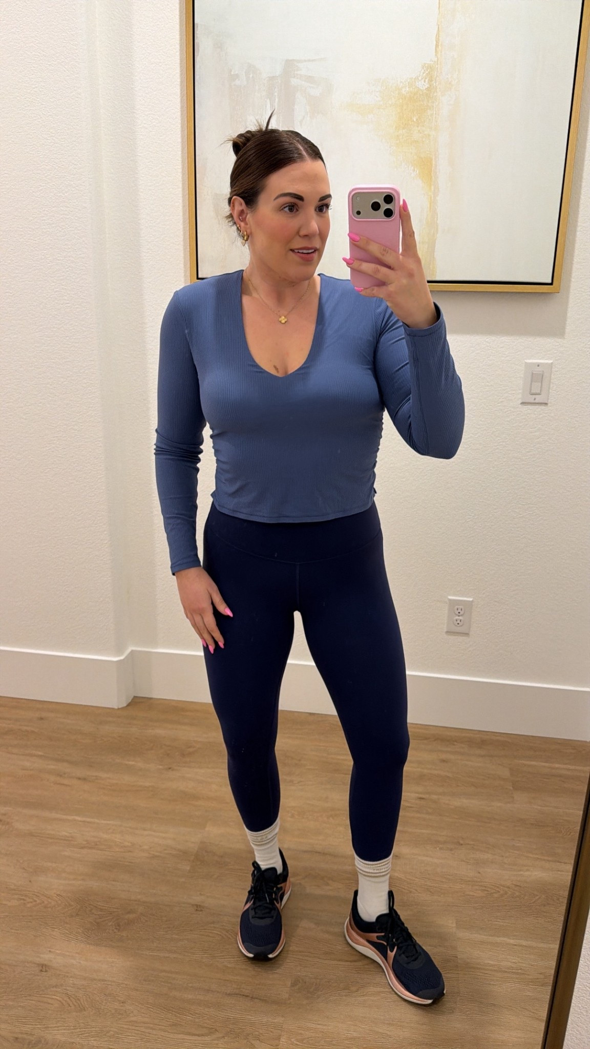 curvy fit workout look! wearing size 12 in long sleeve and size 10 in leggings 

#LTKActive #LTKMidsize #LTKfitnessgoals