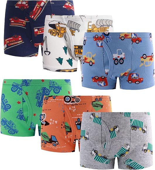 Finihen Boys Boxer Briefs Baby Soft Cotton Toddler Dinosaur Underwear Children Truck Panties | Amazon (US)