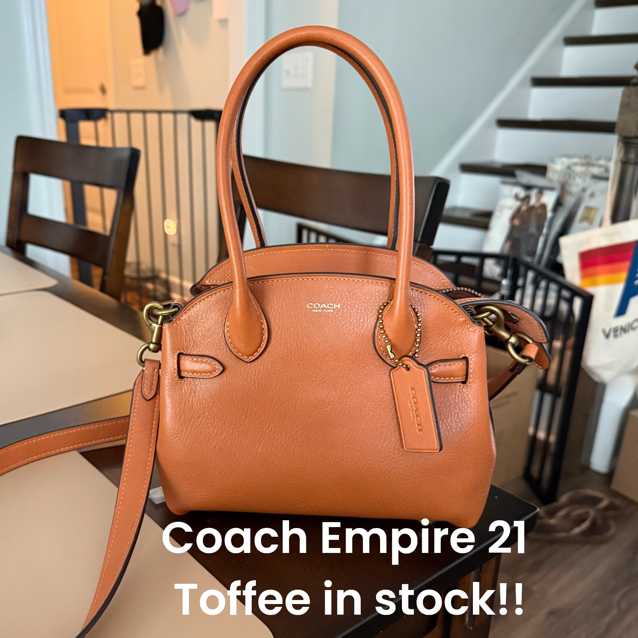 Coach Empire 21 in toffee in stock ! Run and grab her before she sells out again. Such a beautiful bag for fall 

Coach bag , fall bag , fall finds 

#LTKItBag #LTKStyleTip #LTKNYFW