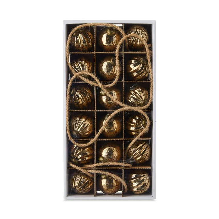 Gold Shatterproof Ornament Christmas Garland, 72 in, by My Texas House | Walmart (US)