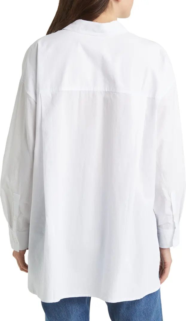 The Signature Poplin Oversize Button-Up Shirt | Nordstrom