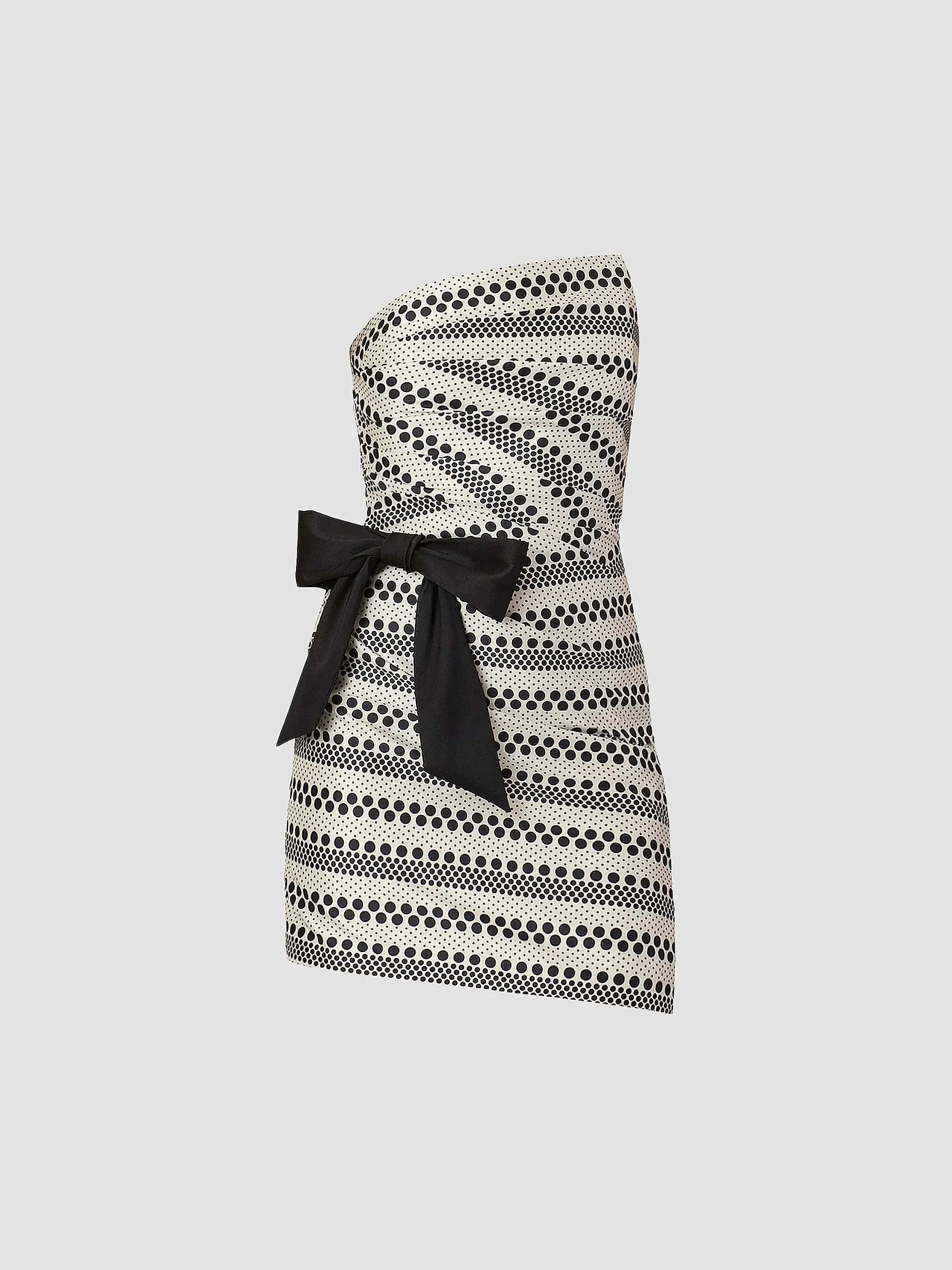 Shelley Geometric-Pattern Bow Strapless Mini Dress | Saks Fifth Avenue