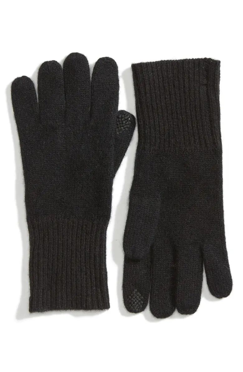 Halogen® Rib Knit Cashmere Gloves | Nordstrom