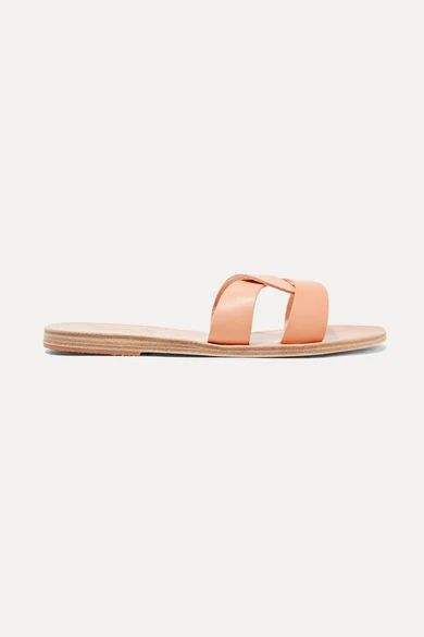 Ancient Greek Sandals - Desmos Cutout Leather Slides - IT35 | NET-A-PORTER (UK & EU)