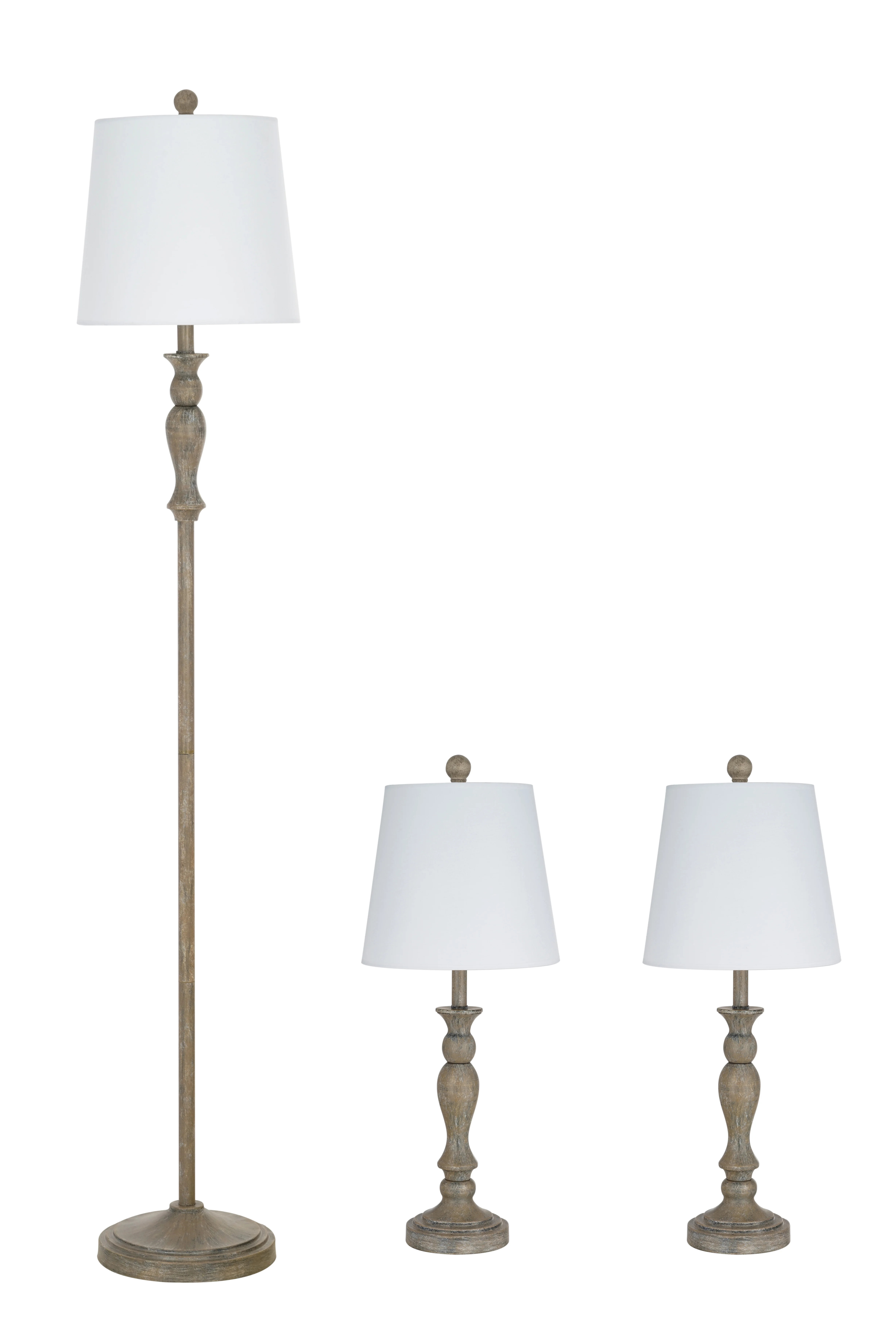 Better Homes & Gardens Modern Farmhouse 3-Pack Table and Floor Lamp Set, Wood Finish | Walmart (US)