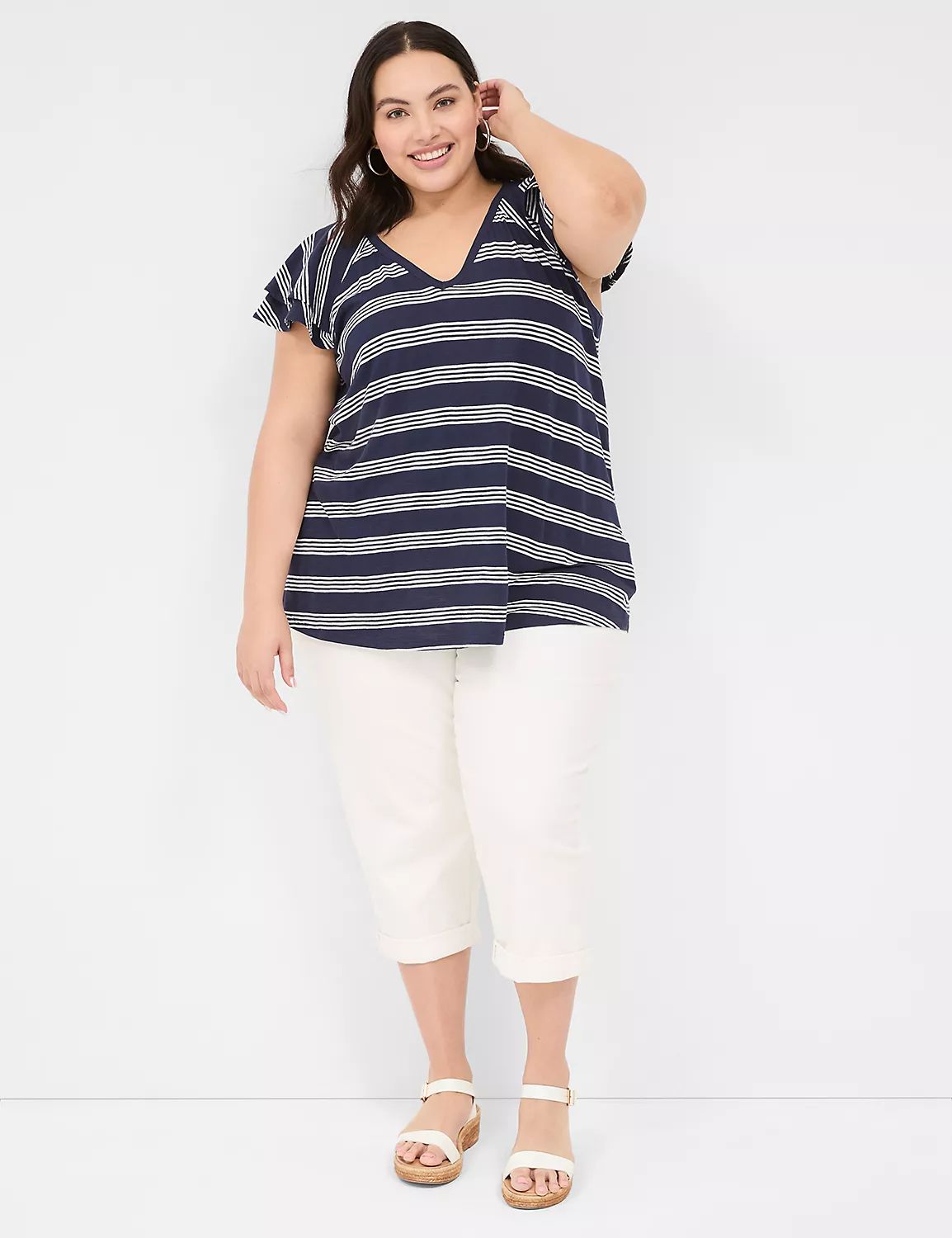 Casual Easy Flutter Tee S 1140336 | LaneBryant | Lane Bryant (US)