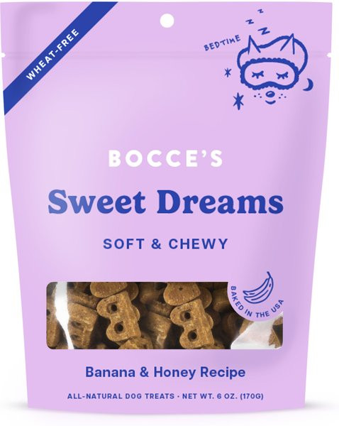 BOCCE'S BAKERY Dailies Sweet Dreams Bananas + Honey Recipe Dog Treats, 6-oz pouch - Chewy.com | Chewy.com
