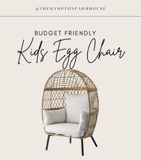 Budget friendly kids egg chair! Perfect for bedroom or playroom! 

#LTKkids #LTKstyletip #LTKhome