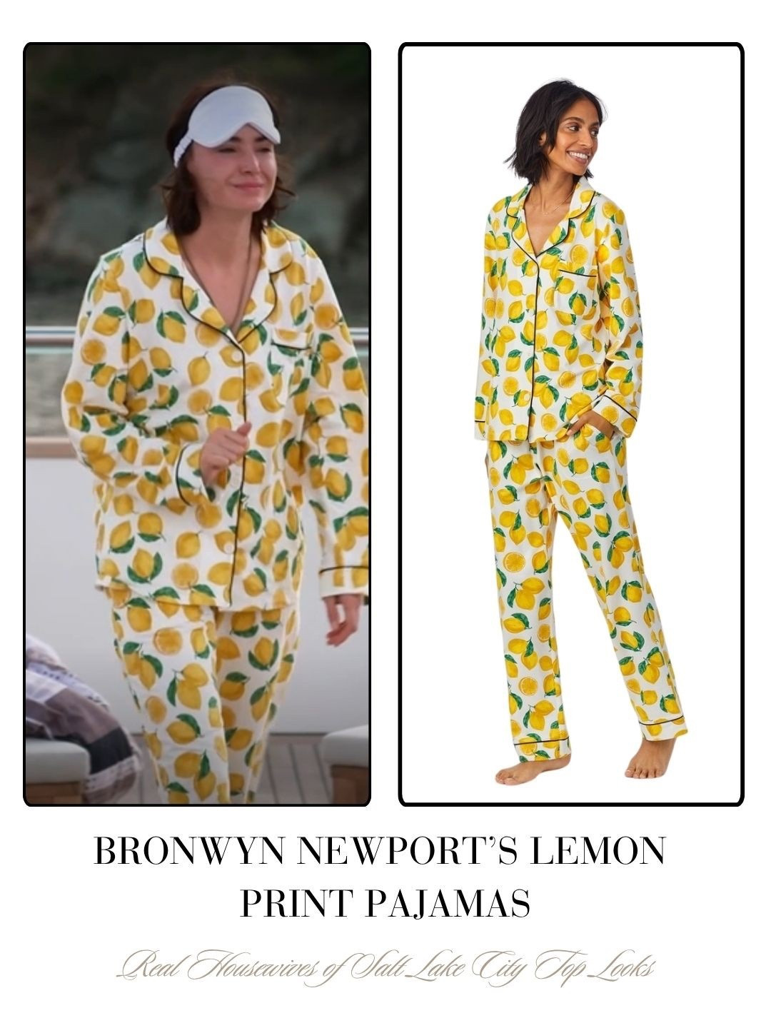 Bronwyn Newport’s Lemon Print Pajamas 