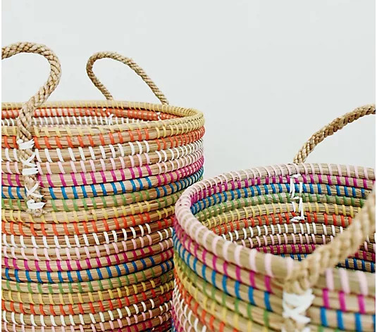 Make Your Selection: Ode to Color by Lori Weitzner S/2 Baskets Small & Medium | QVC