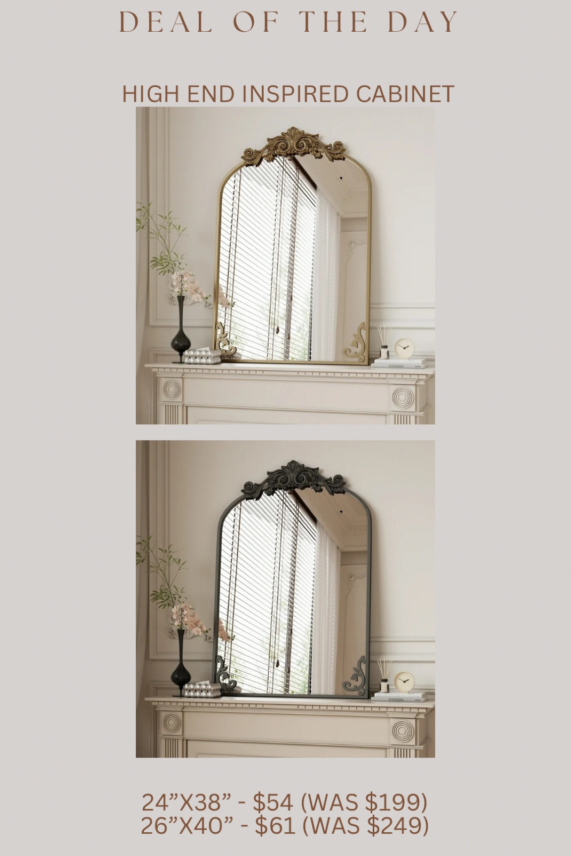New Walmart mirror & it’s on sale right now!! 😍 Review photos are gorgeous!! Made by the same brand that makes the viral floor mirrors! 

#LTKFindsUnder100 #LTKSaleAlert #LTKHome