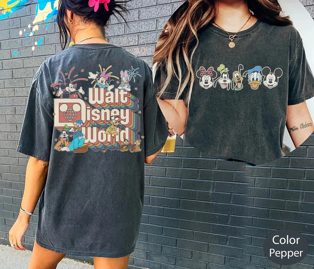 Comfort Colors Retro Walt Disney World Shirt, Vintage Disneyworld Shirt, Mickey and Friends Shirt... | Etsy (CAD)
