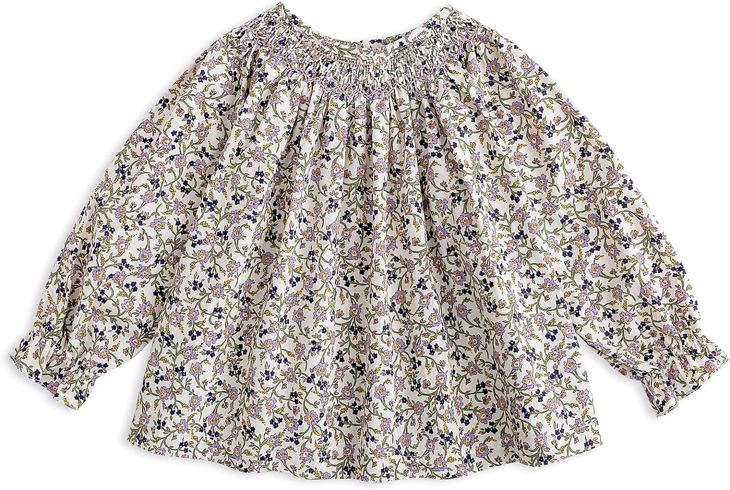 Curipeer Long Sleeve Baby Girls Blouse for Spring Casual Toddle Girl Cotton Outfits White 4-5 T | Amazon (US)