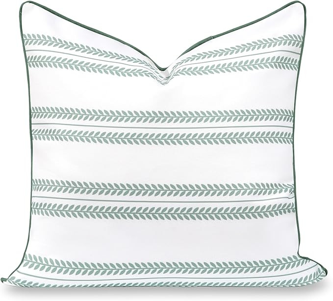 Hofdeco Premium Coastal Grandmillennial Patio Indoor Outdoor Throw Pillow Cover Only, 22"x22" Wat... | Amazon (US)