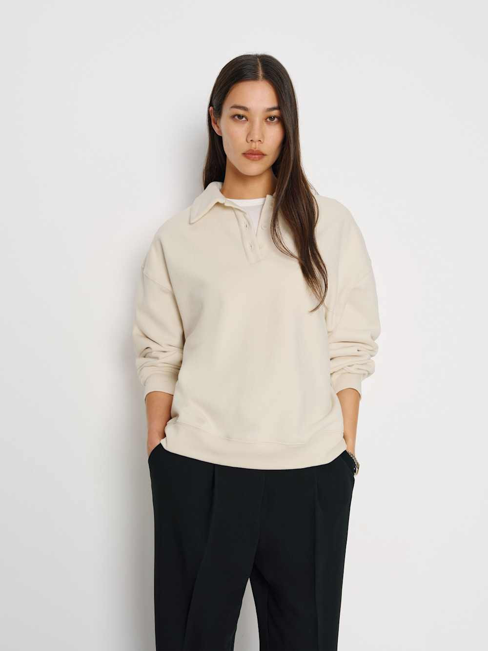 Nico Classic Polo Sweatshirt | Reformation (Global)