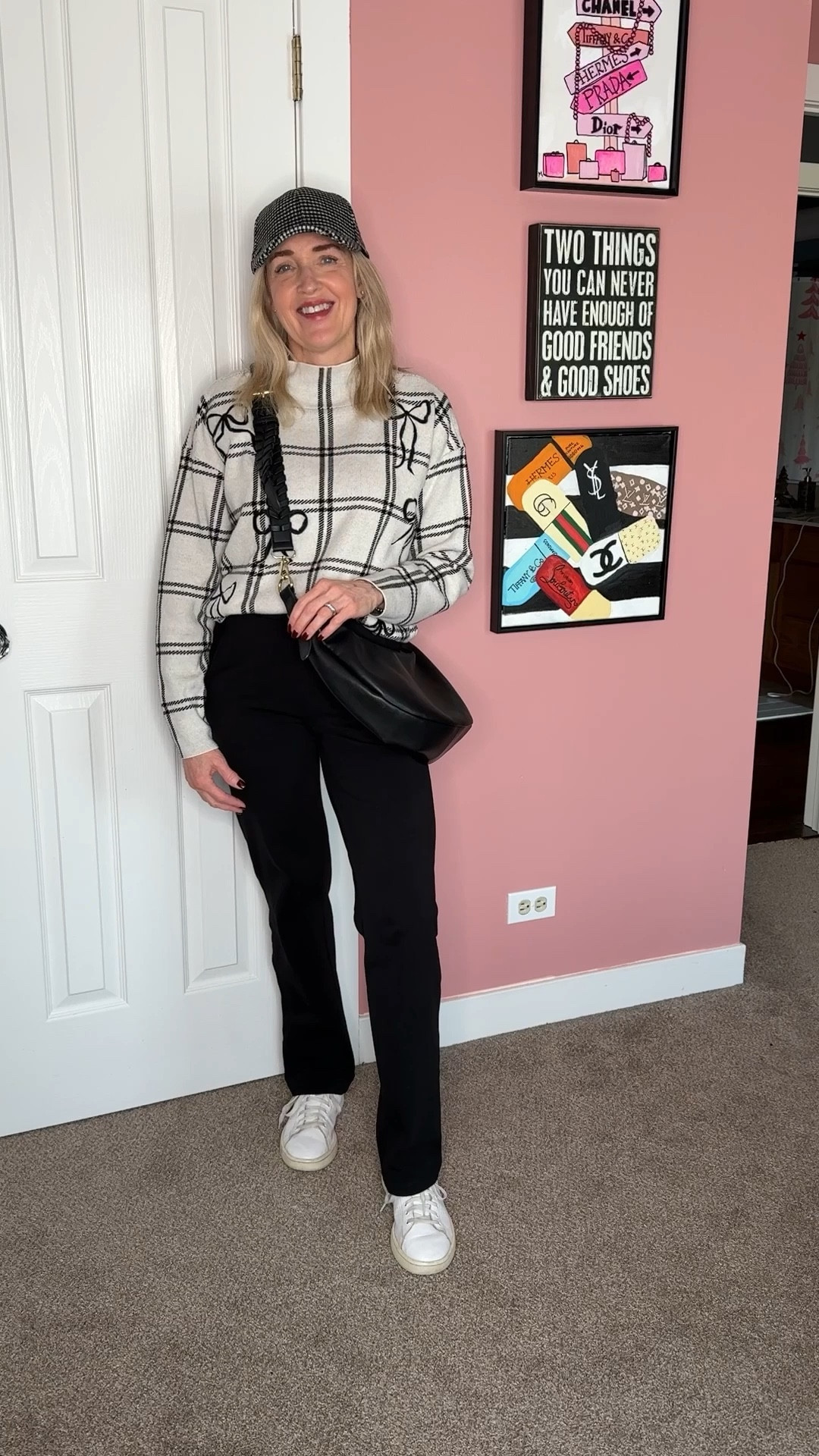 Chic cold weather outfit. Anthropologie sweater size XS. Saint & Sofia Apartment Pants size 2 (size up) 

Winter outfit ideas, athleisure outfit, mom looks, over 40 style, casual outfit, comfy outfit

#LTKgrwm #LTKootd #LTKOver40