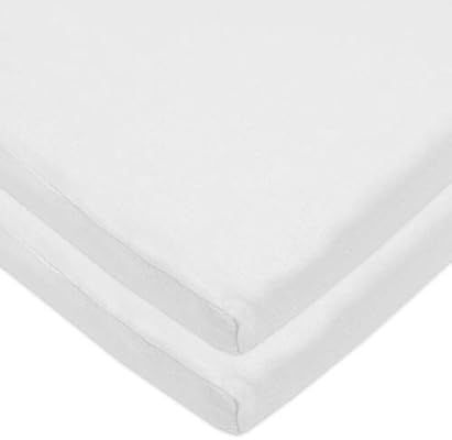 American Baby Company 2 Pack 100% Natural Cotton Value Jersey Knit Fitted Bassinet Sheet, White, ... | Amazon (US)