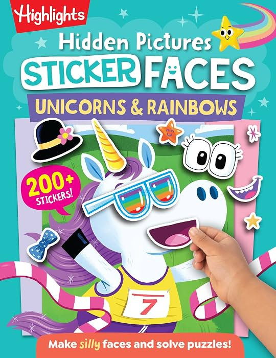Hidden Pictures Sticker Faces: Unicorns & Rainbows: Colorful Unicorn and Rainbow Fun with Hidden ... | Amazon (US)