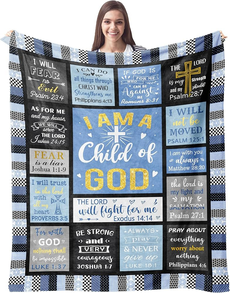 CUJUYO Christian Gifts for Men, Dad, Son, Brother, Him Blanket 60"x50" - Inspirational Religious ... | Amazon (US)