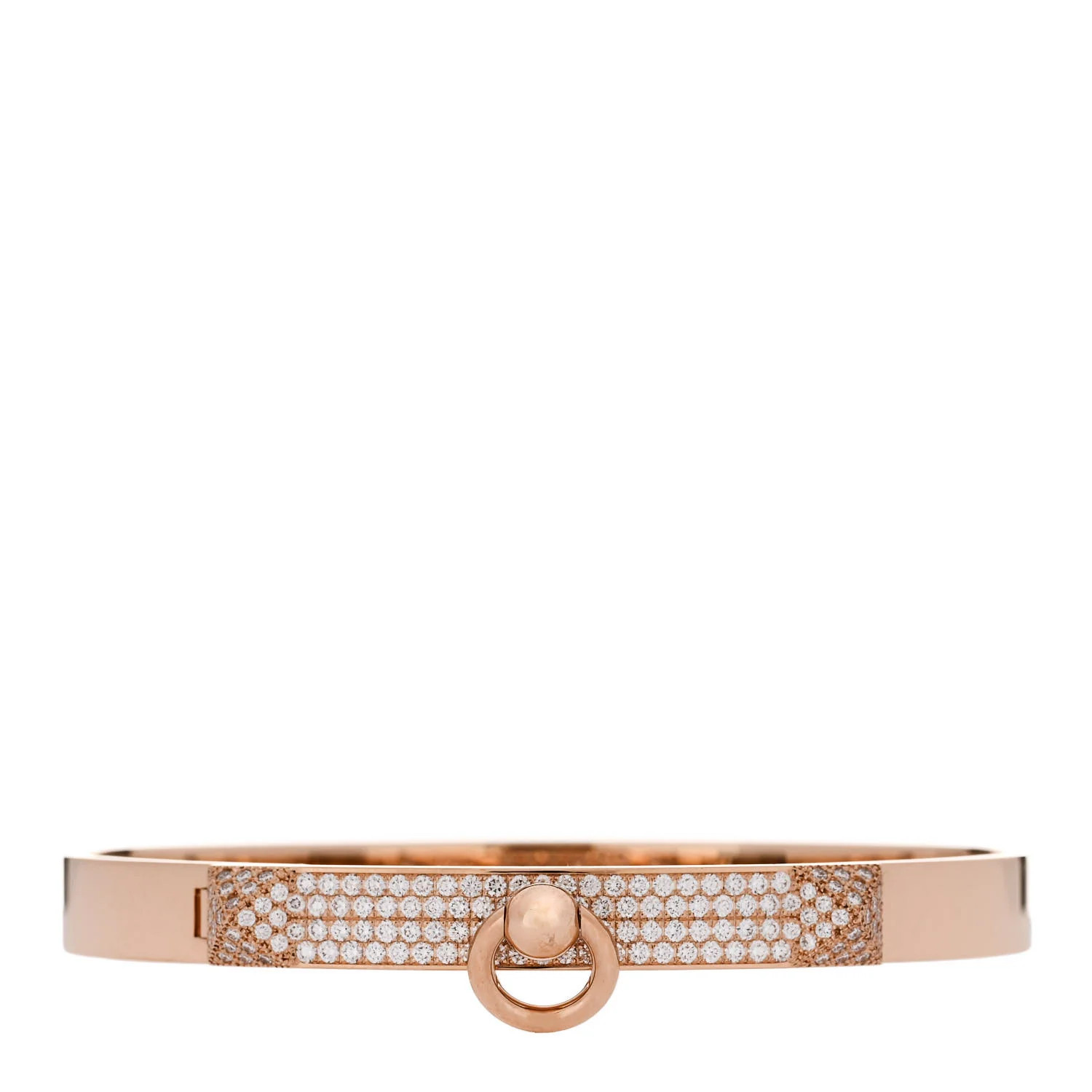 18K Rose Gold Diamond PM Collier De Chien Pave Bracelet SH | FASHIONPHILE (US)