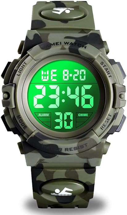 cofuo Kids Digital Sports Watch for Boys Girls, Boy Waterproof Casual Electronic Analog Quartz 7 ... | Amazon (US)