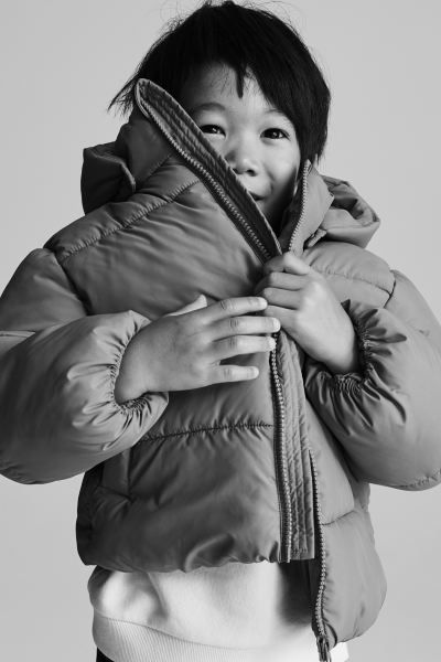 Water-repellent Puffer Jacket - Brown - Kids | H&M US | H&M (US + CA)