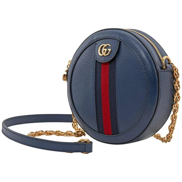Gucci Ophidia Mini Round Shoulder Bag in Blue | Walmart (US)