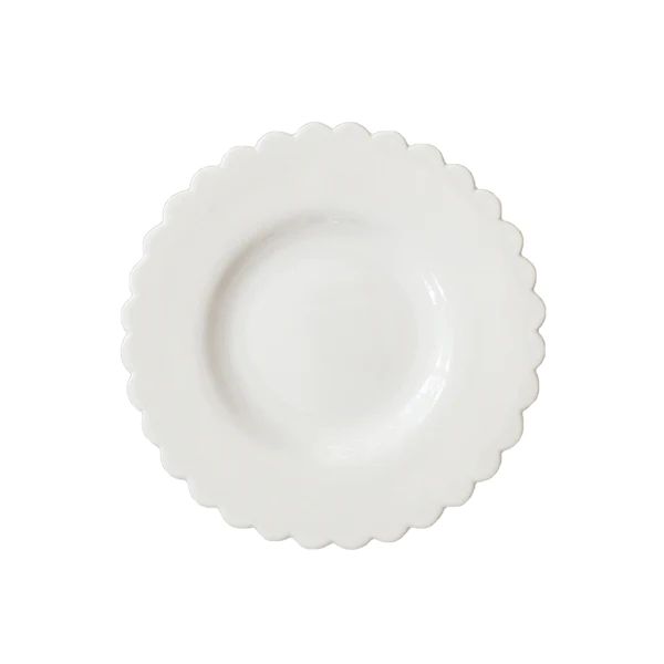 Scalloped Dessert Plate, White | The Avenue
