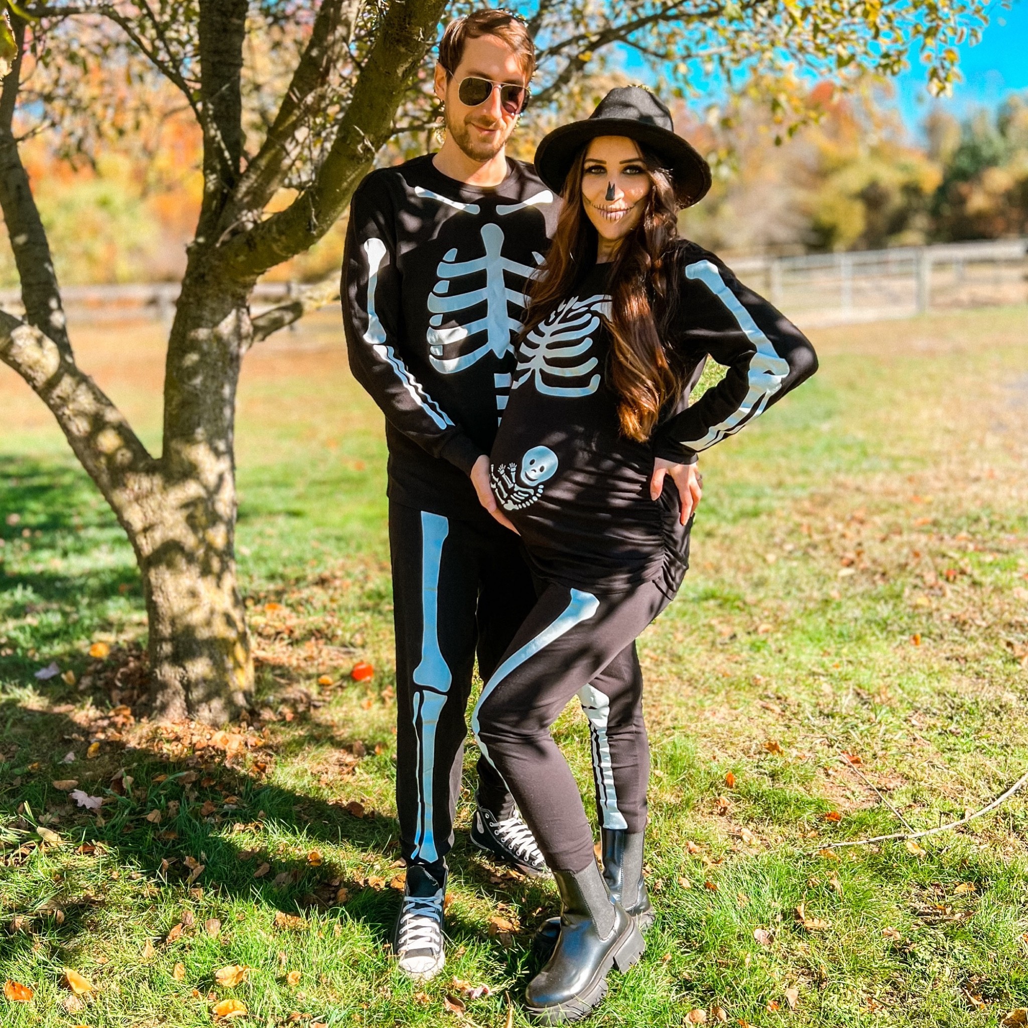 Couples skeleton costumes, boots, hat 

#LTKbump #LTKHalloween #LTKfit